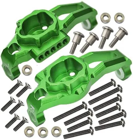 GPM for Traxxas TRX-4 Trail Defender Crawler/TRX-6 MERC-Benz G63 Upgrade Parts Aluminum Adjustable Front C Hub - 1Pr Set Green