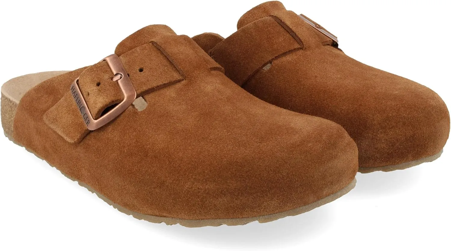 HAFLINGER Porto Elegant Leather Clog with Rubber Sole and Cork Latex Footbed Slipper Unisex