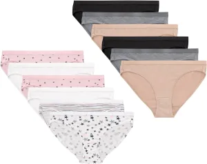 Hanes Brief Underwear, Stretch Cotton Panties for Girls, Assorted, 12-Pack