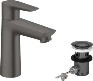 Hansgrohe 71710340 Talis E 110 Pop-Up Waste Fitting Brushed Black Chrome Single-lever washbasin mixer tap, spout height 110 mm