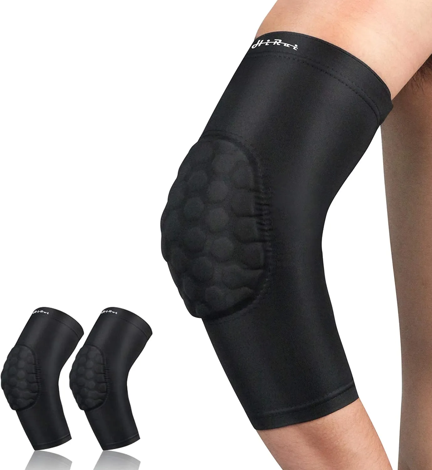 HiRui Elbow Pads for Teenagers Men and Women - Basketball Baseball Elbow Brace for Collision Avoidance and Support