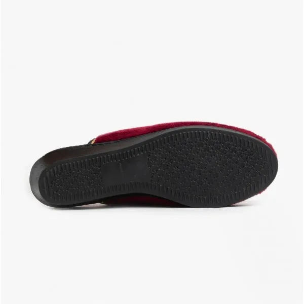 HOS Comfort THERESA Womens Mule Slippers Wine