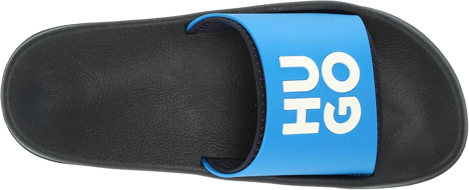 HUGO men's Stacked Logo Slide Sandal