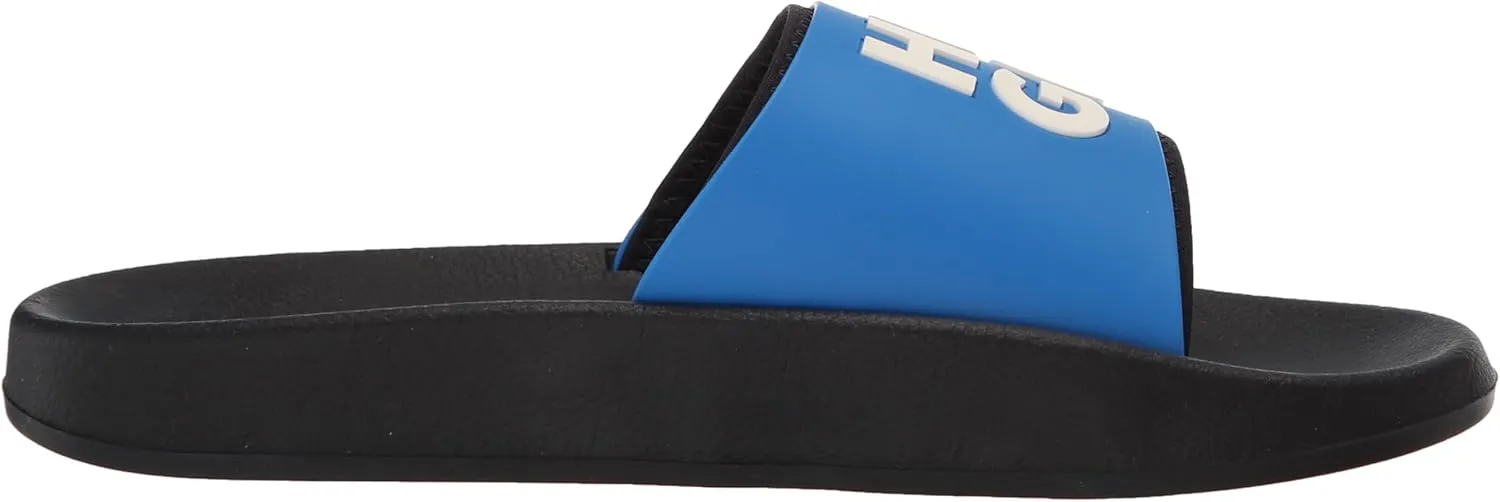 HUGO men's Stacked Logo Slide Sandal