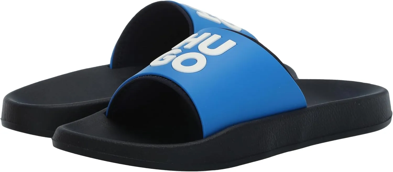 HUGO men's Stacked Logo Slide Sandal
