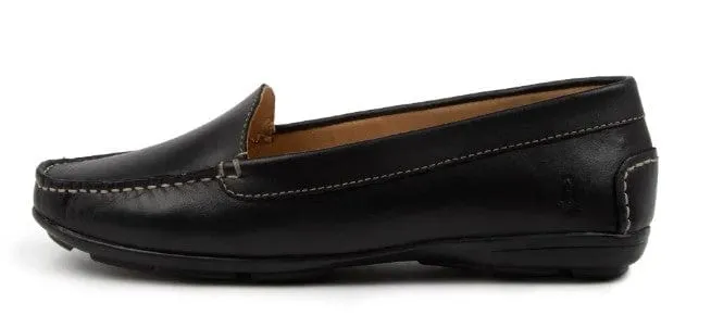 Hush Puppies Womens Renita II Black Leather Shoes