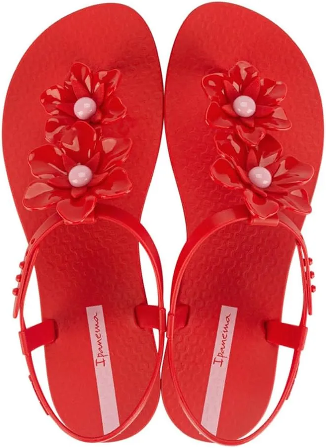 Ipanema Duo Flowers Fem Womens Sandals - Comfy Open Toe Sandals for Women, Thong Sandals w/T-Strap, Adjustable Ankle Strap, Floral Design, Dressy Sandals, Summer Dress Sandals