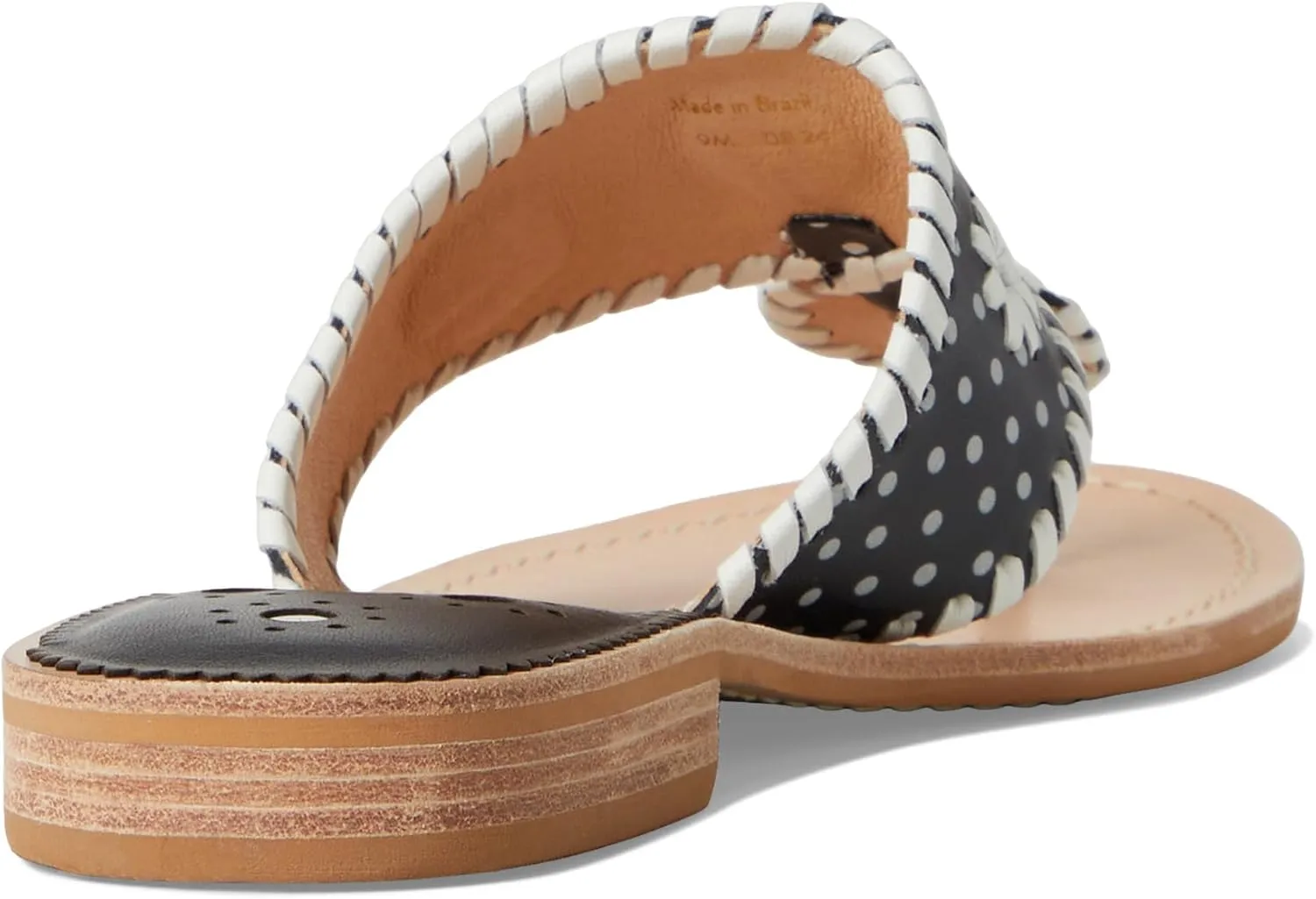 Jack Rogers Women's Jacks Flat Sandal-Nappa/Patent