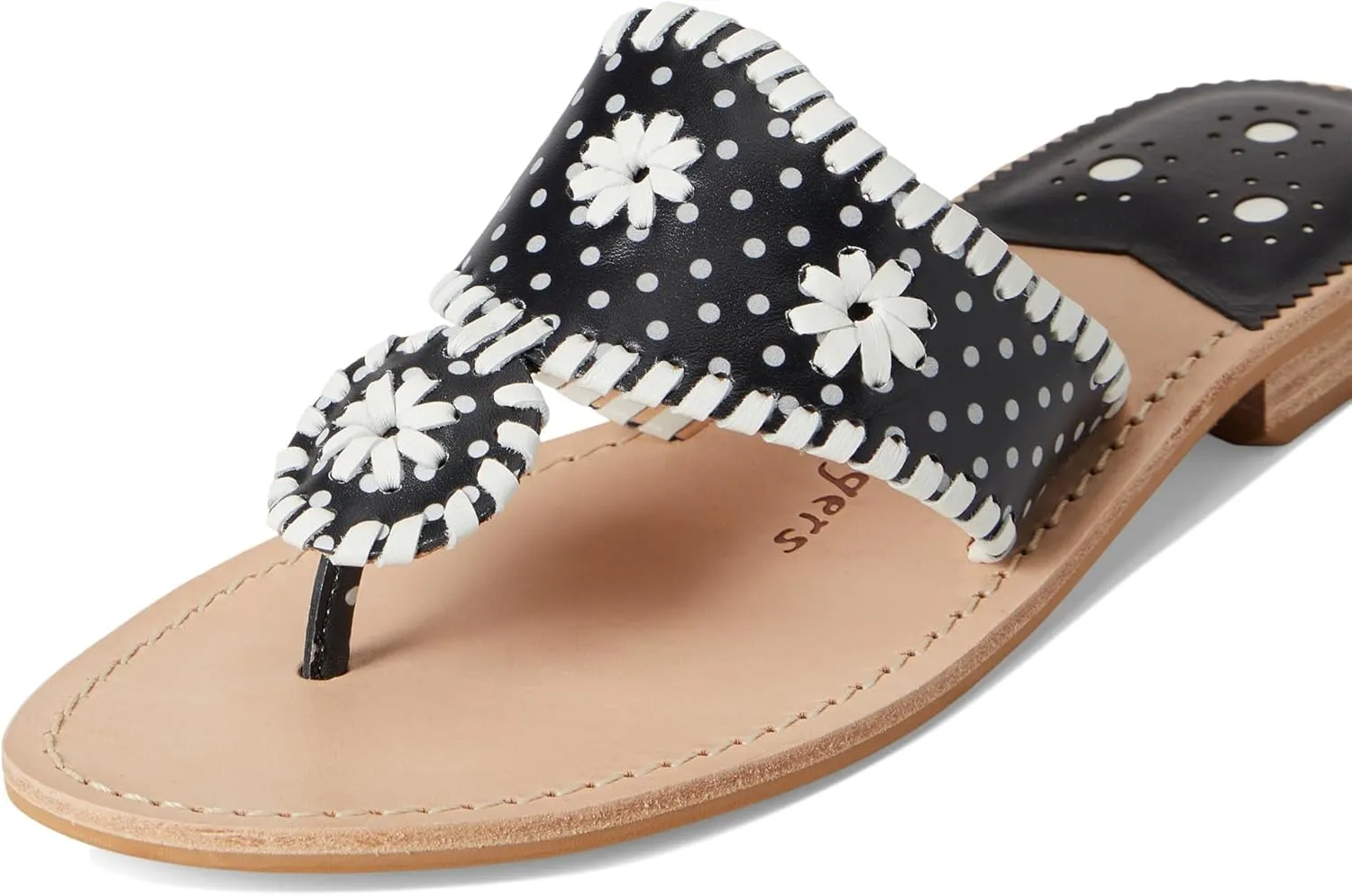 Jack Rogers Women's Jacks Flat Sandal-Nappa/Patent