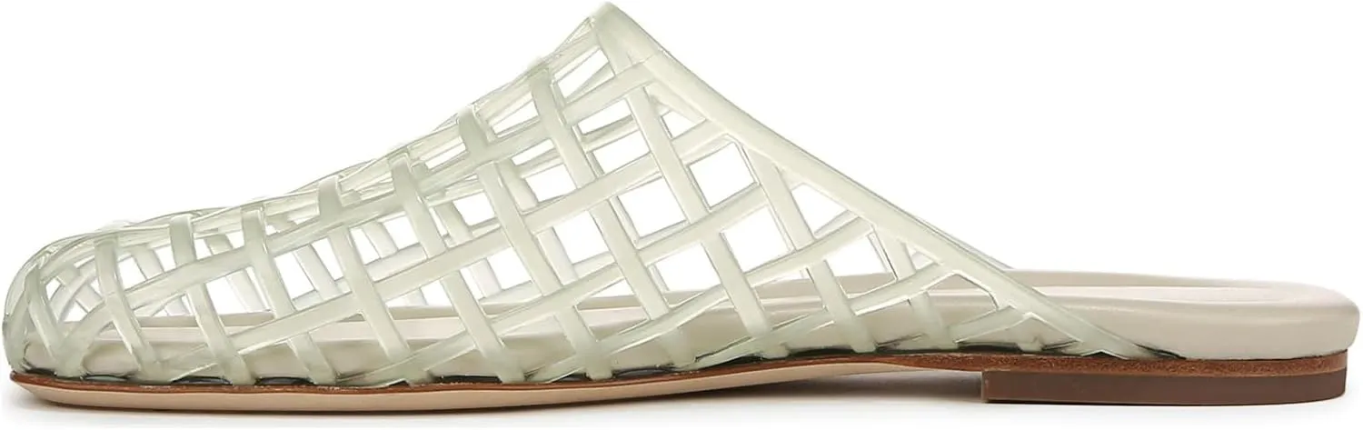 Jelly Shoes for Women Clear Jelly Mesh Slides Sandals Comfortable Closed Round Toe Flat Sandals Slip On Summer Beach Slippers