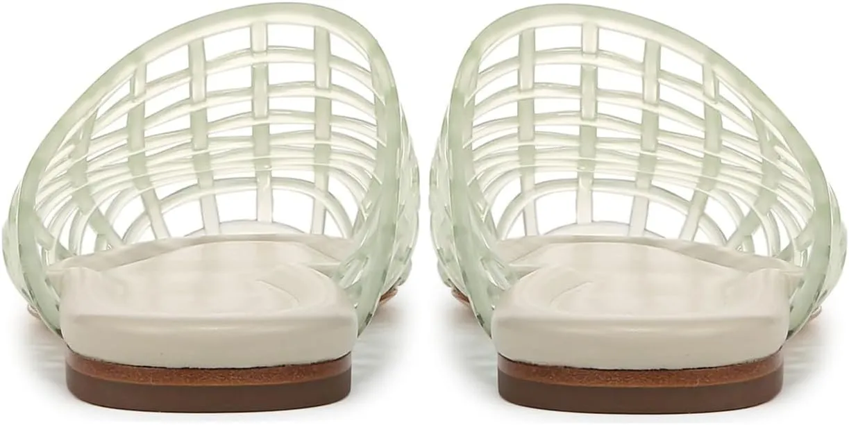 Jelly Shoes for Women Clear Jelly Mesh Slides Sandals Comfortable Closed Round Toe Flat Sandals Slip On Summer Beach Slippers