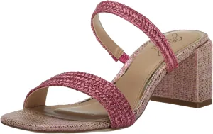 Jewel Badgley Mischka Heat Textured Block Heel Mule