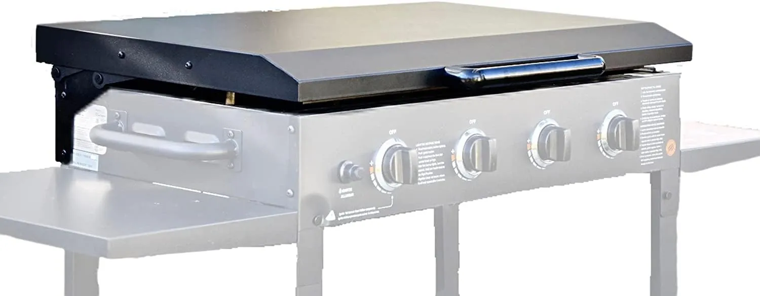 Jforest 36 inch Griddle Hard Lid, Hinged Cover with Heatproof Handle, Compatible with 36” Blackstone Griddle top, Waterproof Hinged Griddle Lid, Flat Top Cover for Blackstone (36 inch)