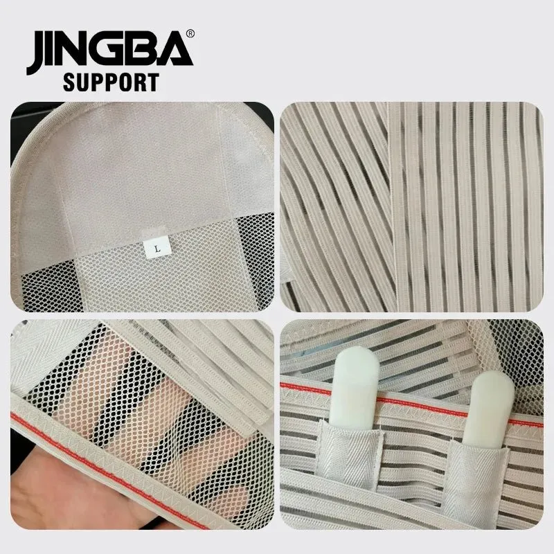 JINGBA Breathable Back Support Waist Trainer Lumbar Support for Men & Women