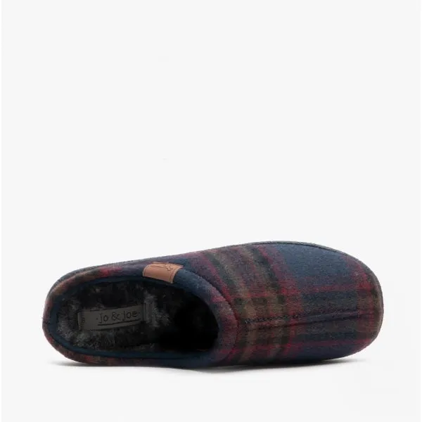 Jo & Joe CELTIC Mens Mule Slippers Navy