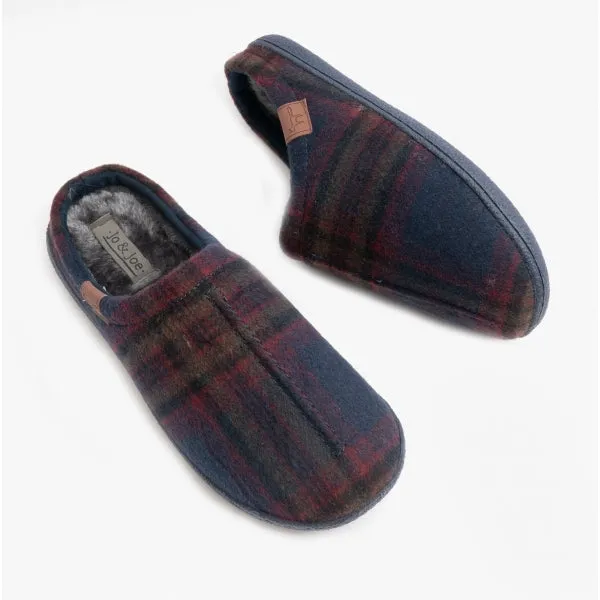 Jo & Joe CELTIC Mens Mule Slippers Navy