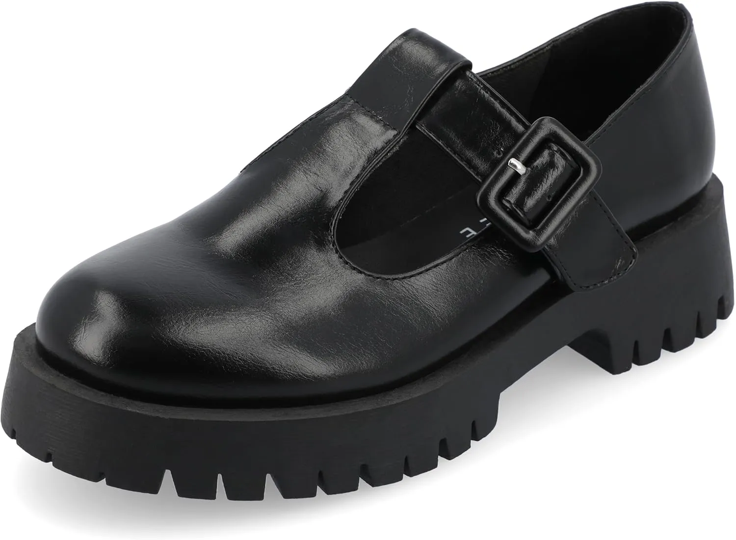 Journee Collection Womens Faux Leather Buckle Mary Janes