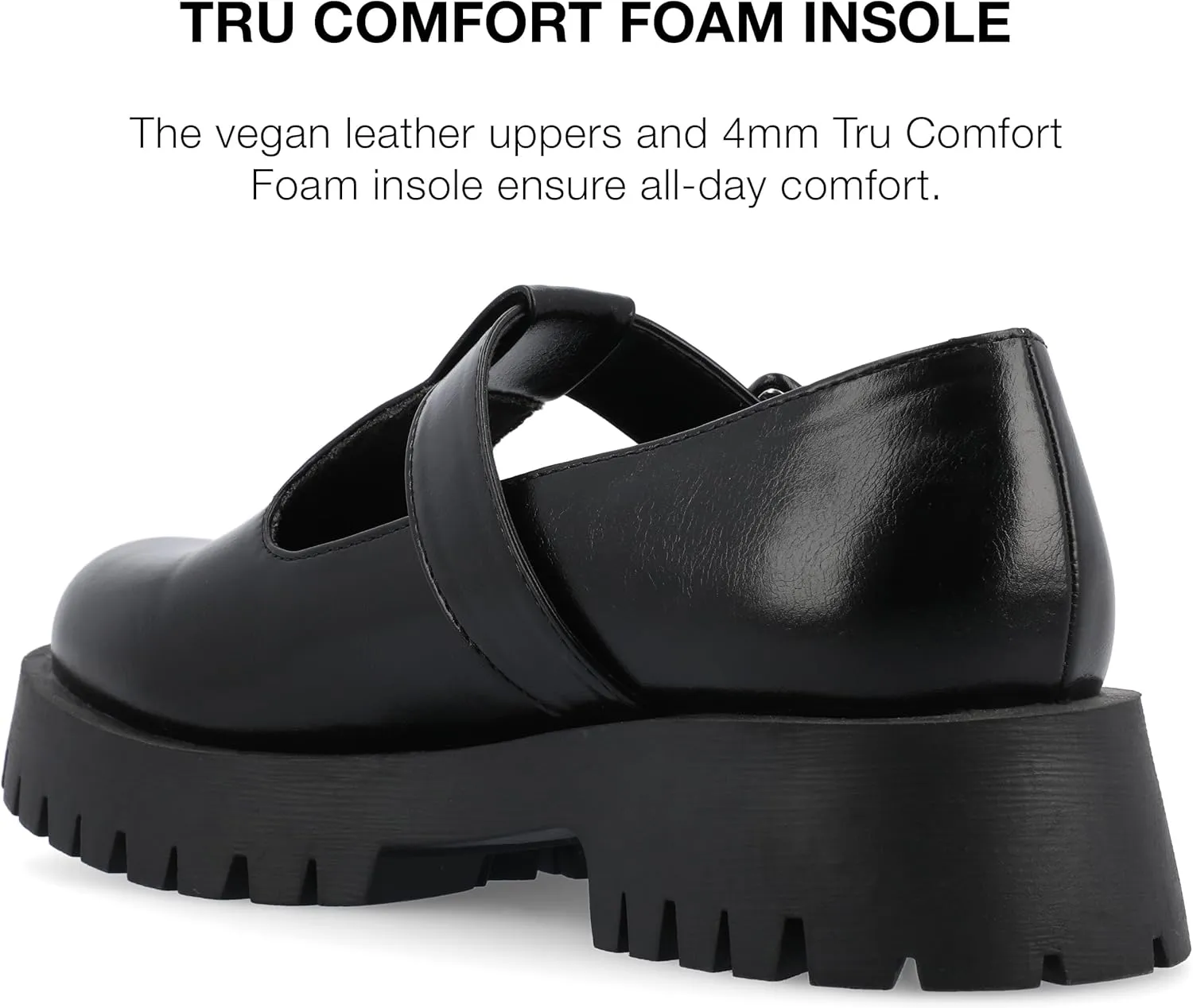 Journee Collection Womens Faux Leather Buckle Mary Janes
