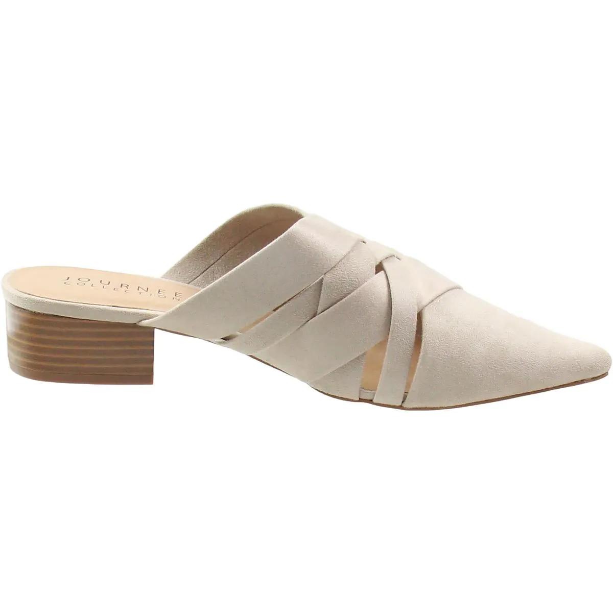 Journee Collection Womens Kalida Pointed Toe Slip On Mule Sandals