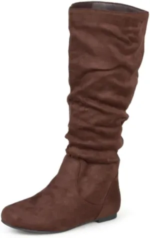 Journee Collection Women's Rebecca-02 Round Toe Riding Boots - Brown - 8 MED
