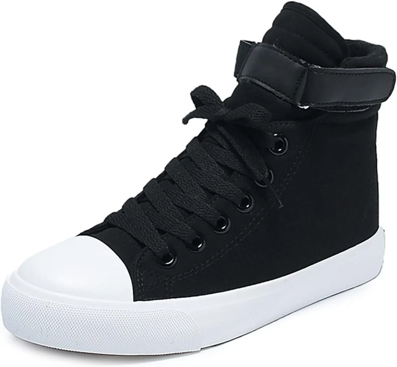 Julymens Unisex Women's Men's High-Top Canvas Shoes Plush Lining Winter Sports Shoes