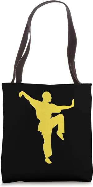 Kung Fu Fighter Stance Trainer Martial Arts Graphic Design Tote Bag