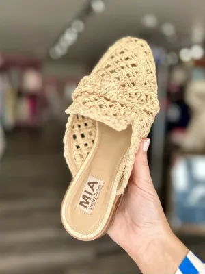 Layce Woven Raffia Mule Natural [MIA]