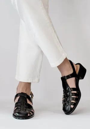 Lily caged sandals black