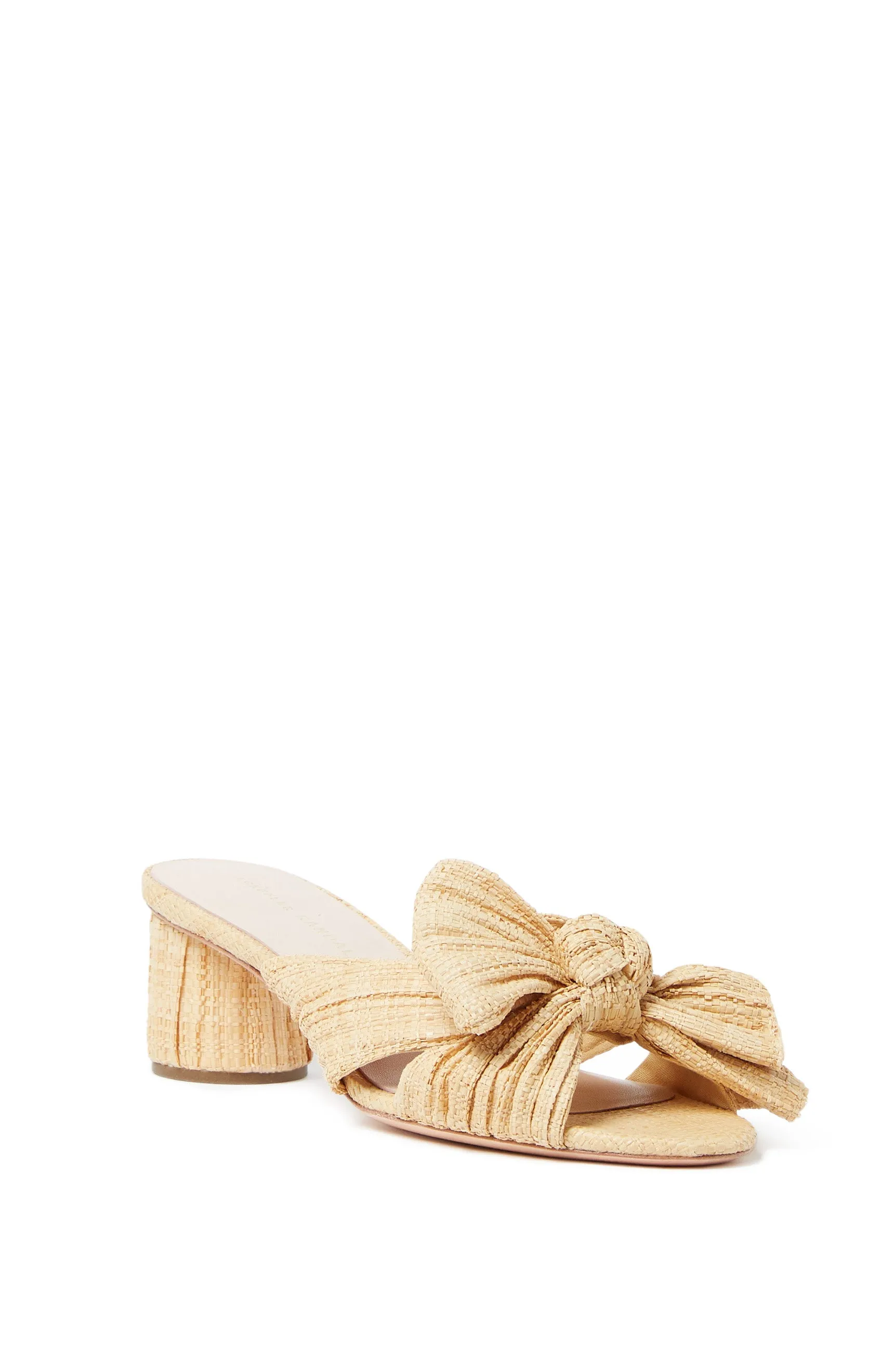 Loeffler Randall Emilia Natural Pleated Knot Mule