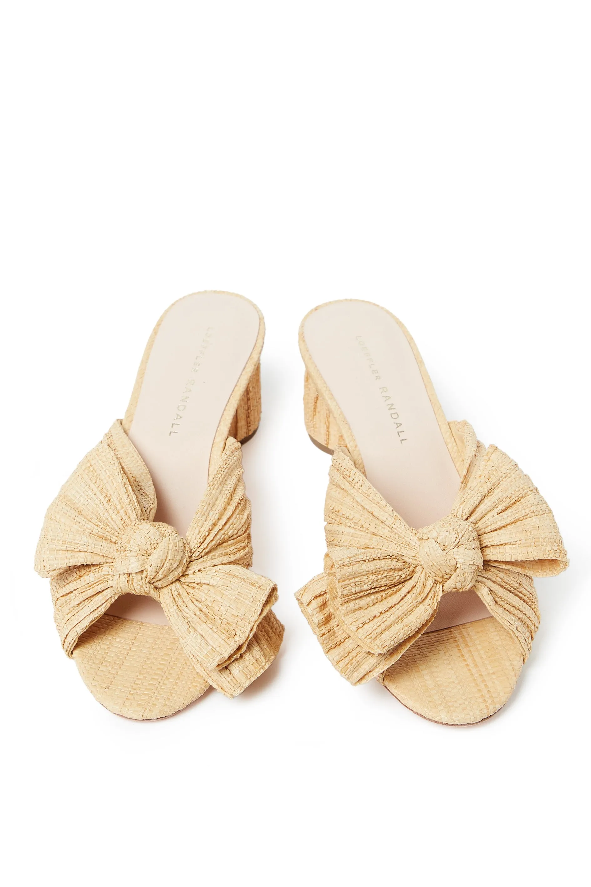 Loeffler Randall Emilia Natural Pleated Knot Mule