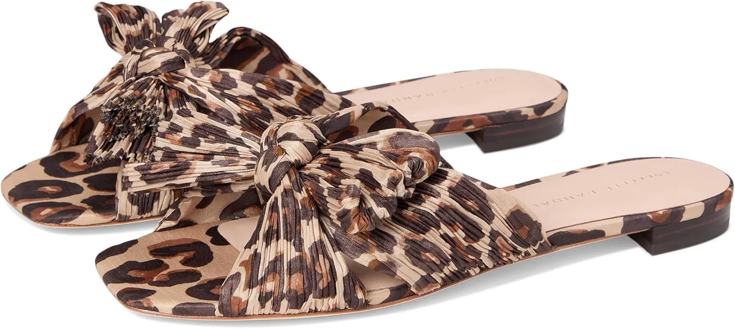 Loeffler Randall Women's Daphne Flat Sandal, Leopard 1, 10.5