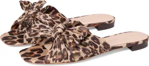 Loeffler Randall Women's Daphne Flat Sandal, Leopard 1, 10.5