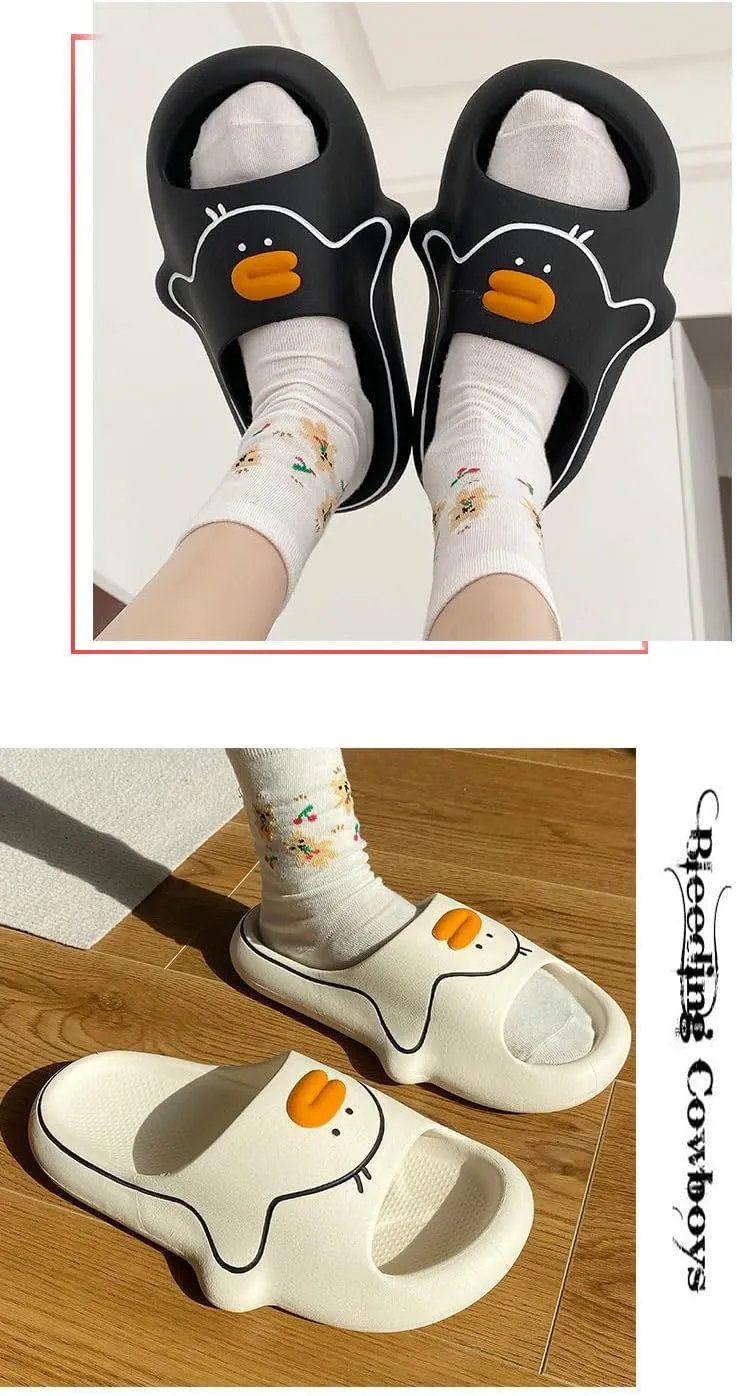 Loizziuy Summer Slippers Sandal Women's Slippers Cute Duck and Girly Indoors and Outdoors with A Non-slip Thick Sole