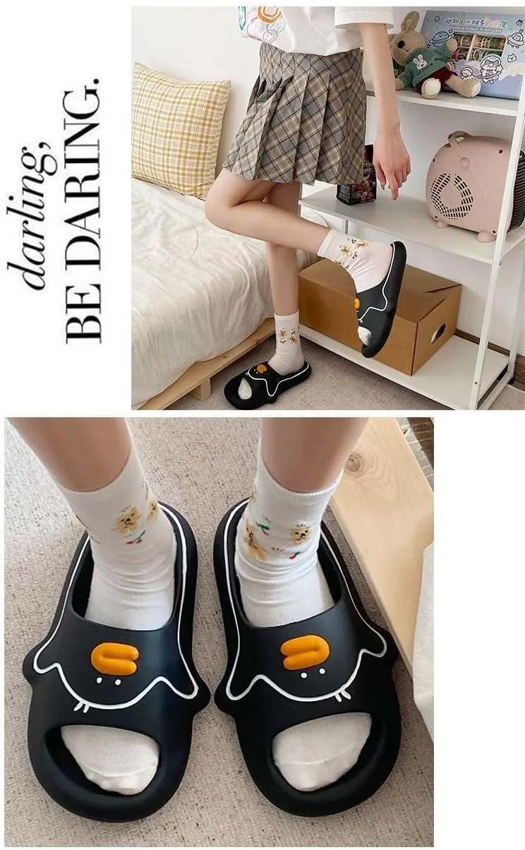 Loizziuy Summer Slippers Sandal Women's Slippers Cute Duck and Girly Indoors and Outdoors with A Non-slip Thick Sole