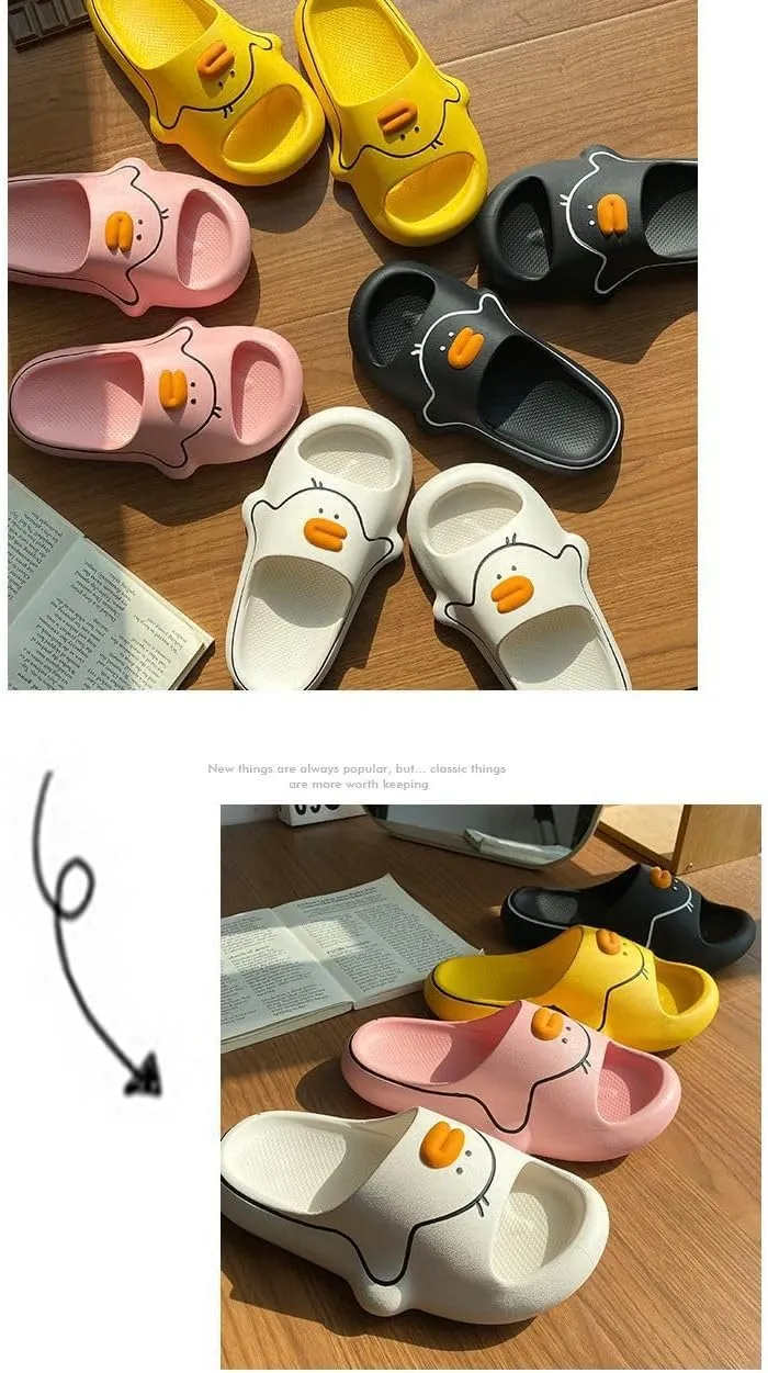Loizziuy Summer Slippers Sandal Women's Slippers Cute Duck and Girly Indoors and Outdoors with A Non-slip Thick Sole