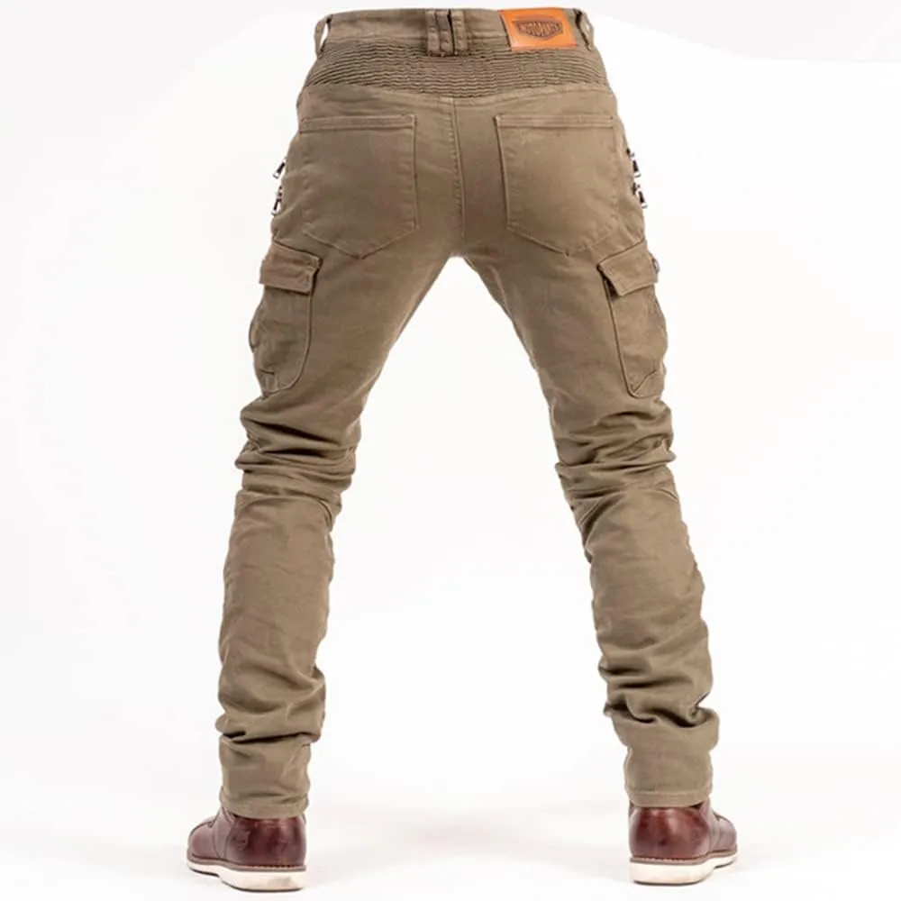 LOMENG Motorcycle Riding Pants Motorbike Motocross Cycling Jeans Safety CE Knee Hip Removable Armored All Seasons for Men