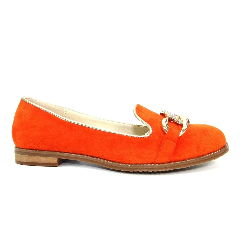 LUNAR - FLC196 Splendid Chain Link Loafer Orange