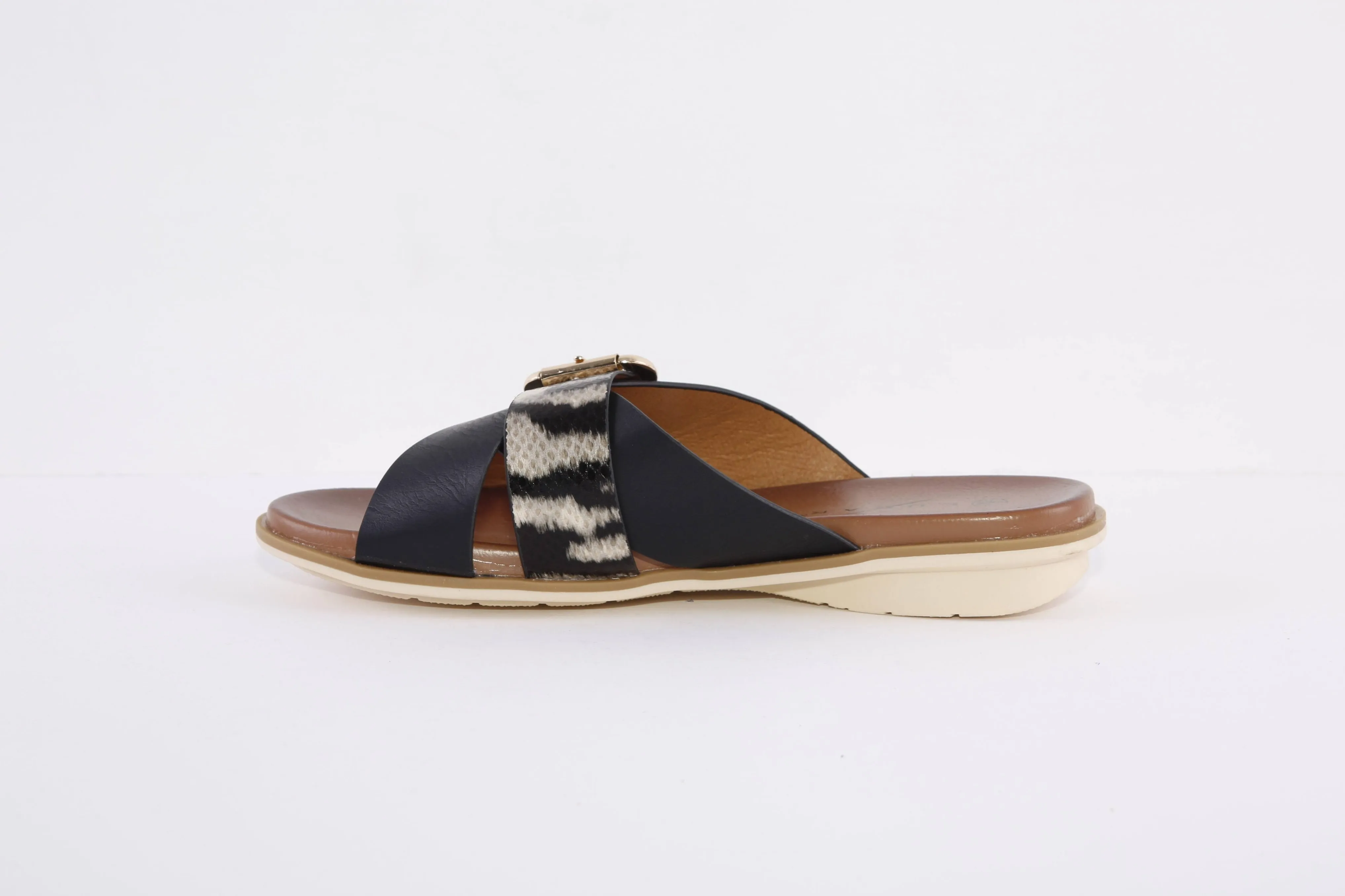 LUNAR - JLH277 REESE-FLAT FASHION MULE - BLACK
