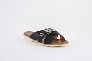 LUNAR - JLH277 REESE-FLAT FASHION MULE - BLACK