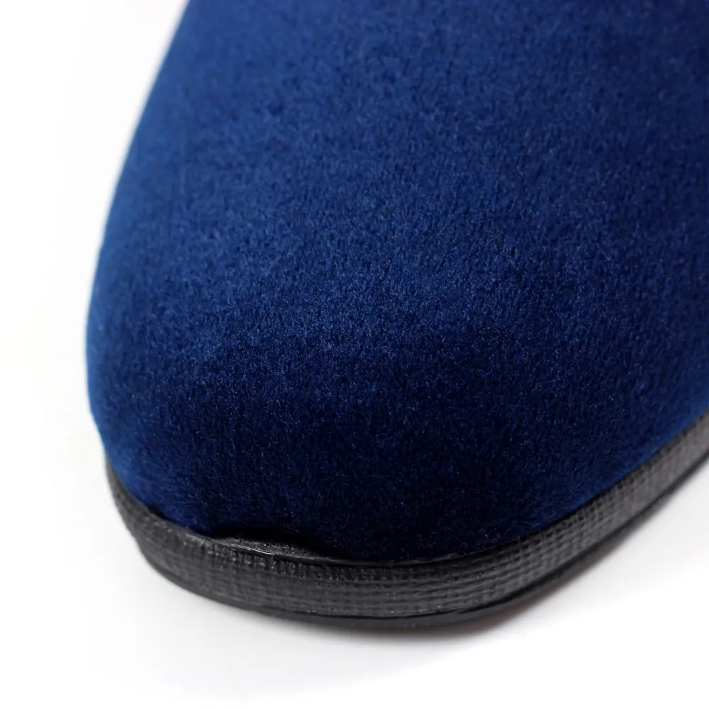 Lunar Michelle Women's Washable Slip On Wedge Slipper Blue Ocelot