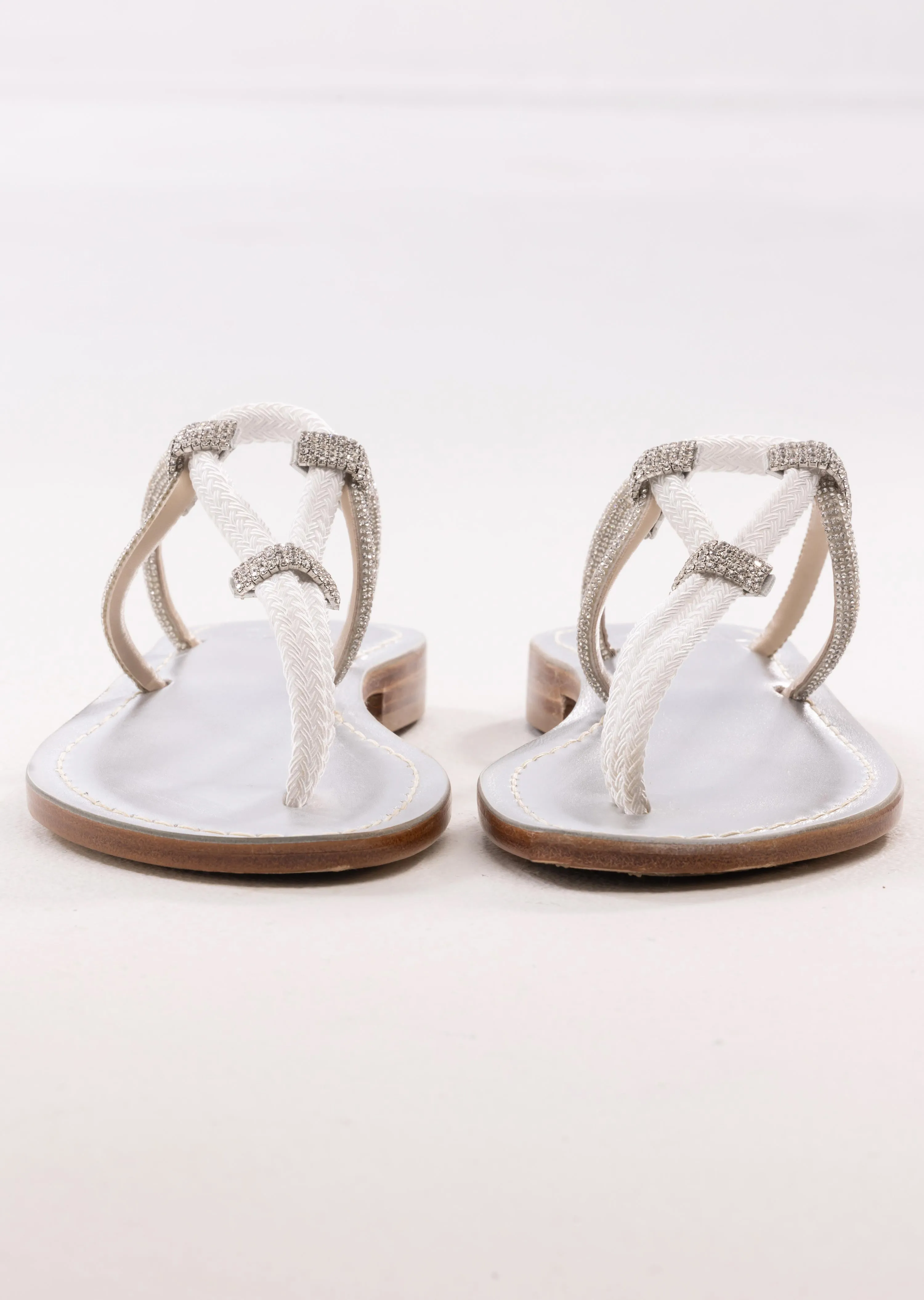 Marina Thong Sandal in Silver