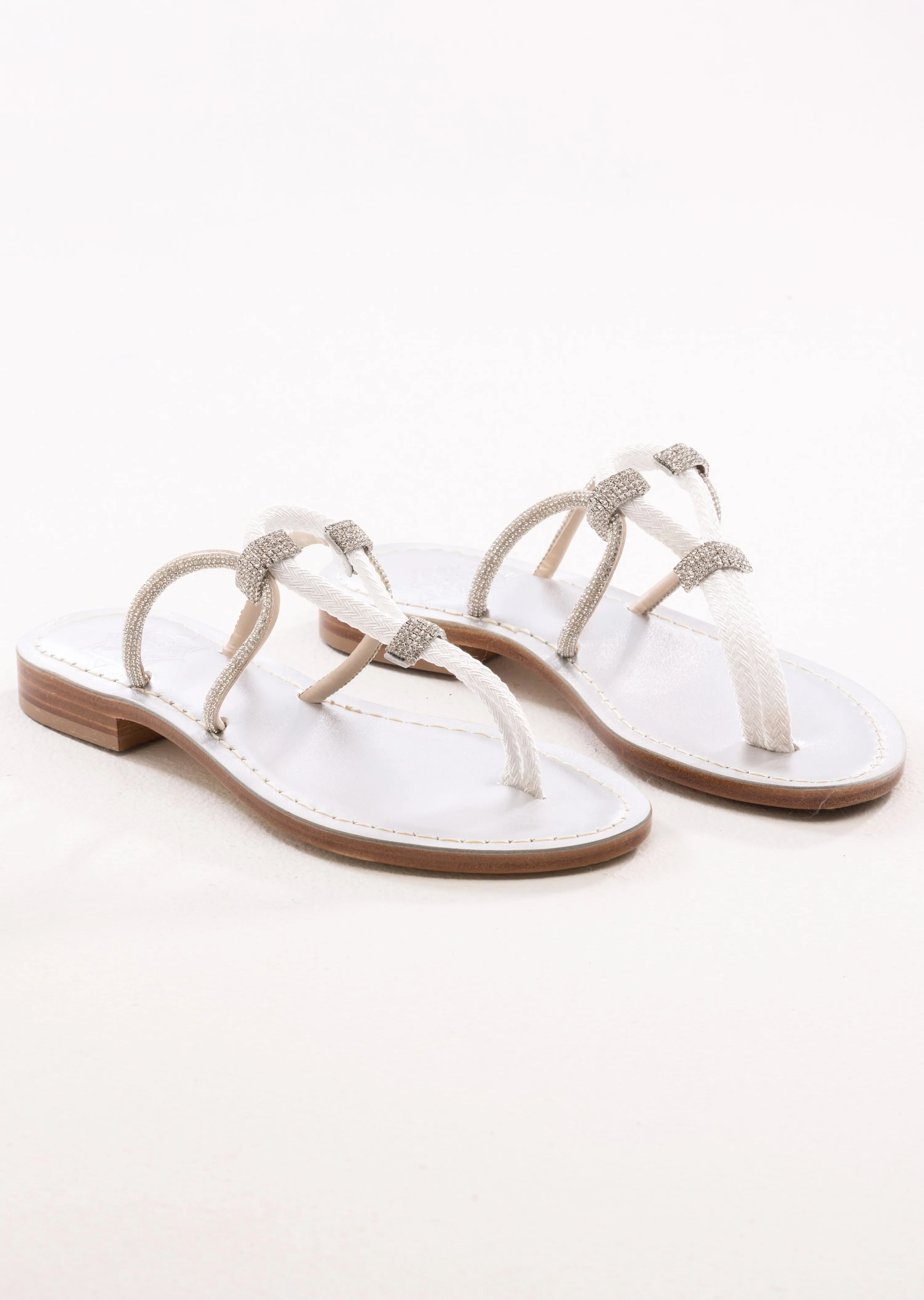 Marina Thong Sandal in Silver