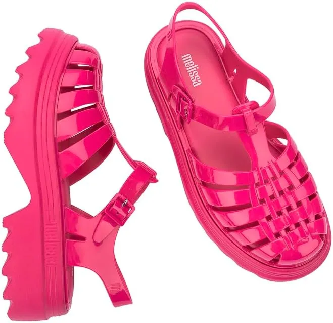Melissa Possession Platform II Jelly Sandals for Women – Classic Fisherman-Style Chunky Platform with Adjustable Ankle Strap, Lightweight EVA Sole, and Non-Slip Traction