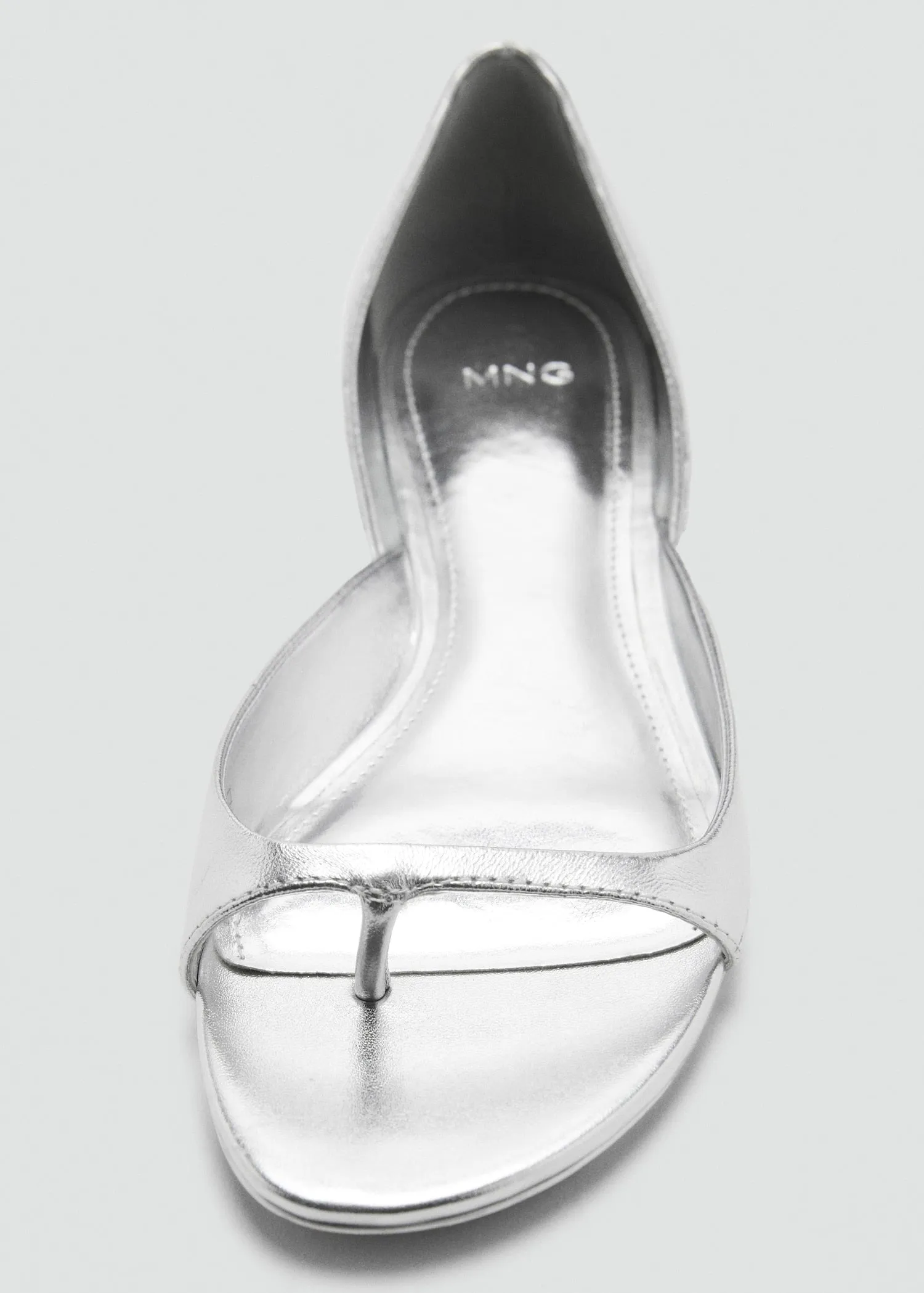 Metallic leather sandals