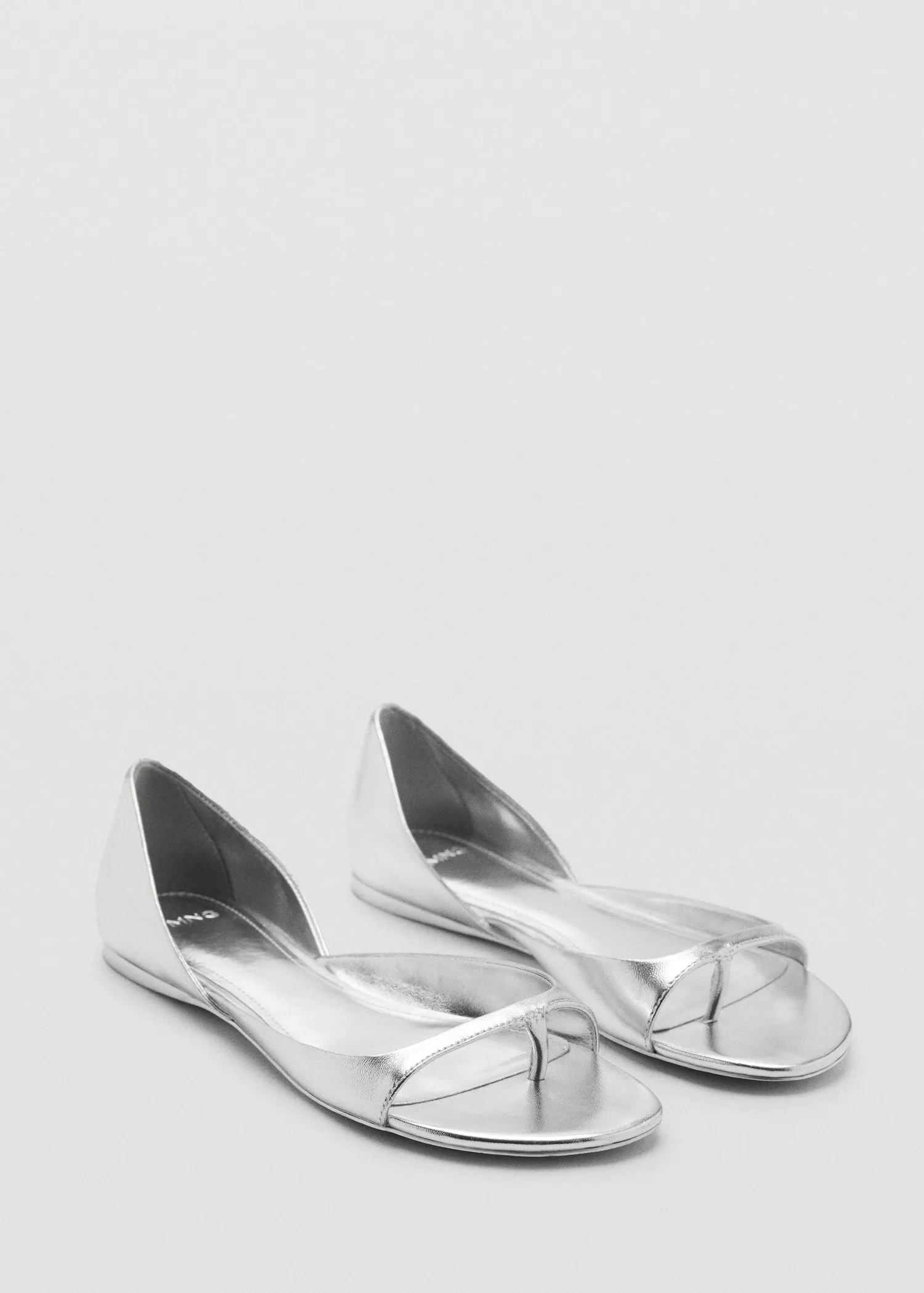 Metallic leather sandals