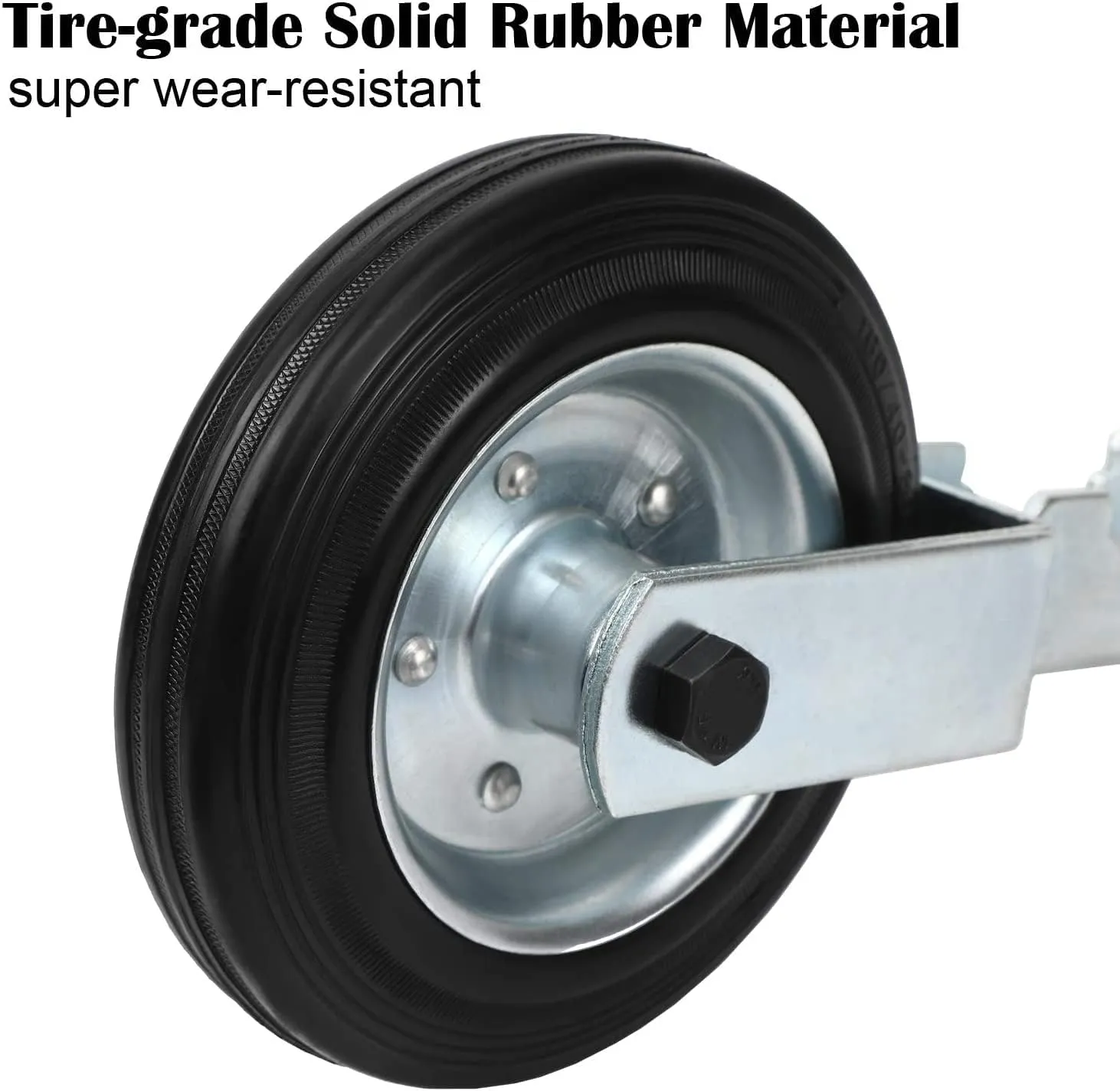 Mofeez Gate Wheel for Metal Swing Gate with 1-5/8" Thru 2" Gate Frames, Gate Support Wheel for Chain Link Fence (Set of 2)