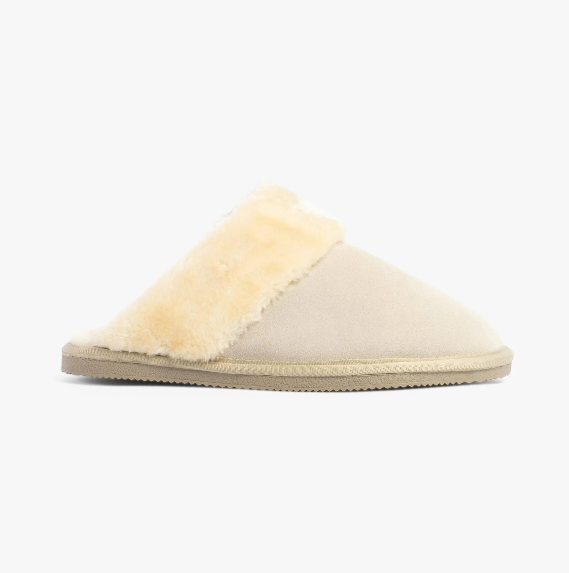 Mokkers KELSEI Womens Suede Mule Slippers Stone