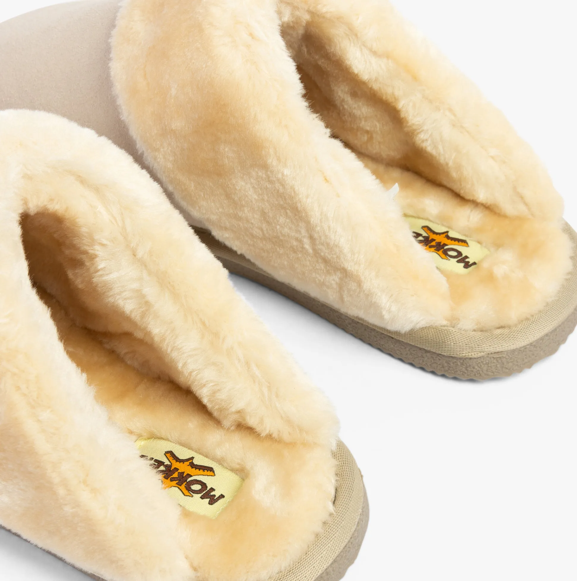 Mokkers KELSEI Womens Suede Mule Slippers Stone