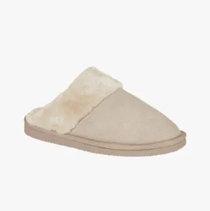 Mokkers KELSEI Womens Suede Mule Slippers Stone