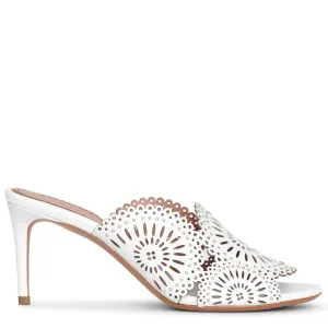 Molukai 70 white leather mules